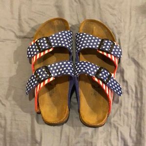 Birki’s USA Flag Birkenstock’s Size EU 40